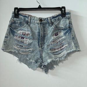 Distressed shorts from forever 21.